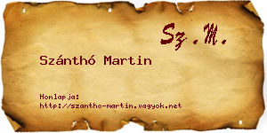 Szánthó Martin névjegykártya